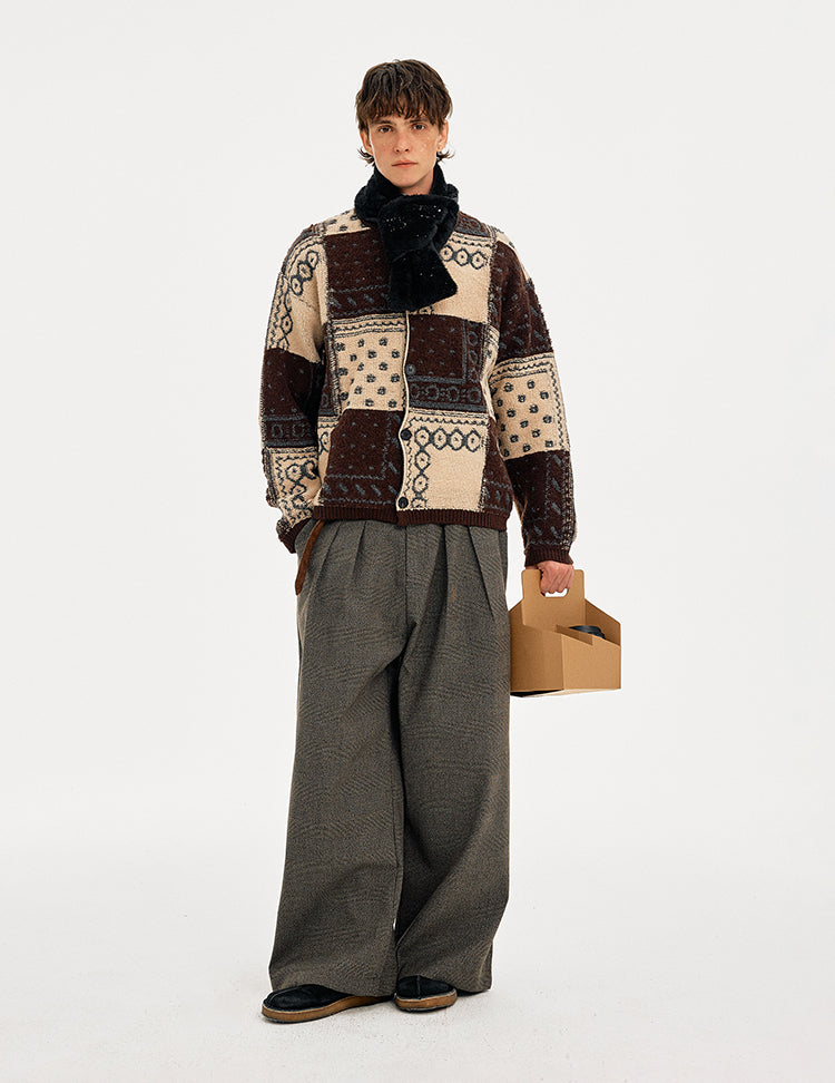 MADWITCH COLORBLOCK BASEBALL KNIT SWEATER #65163