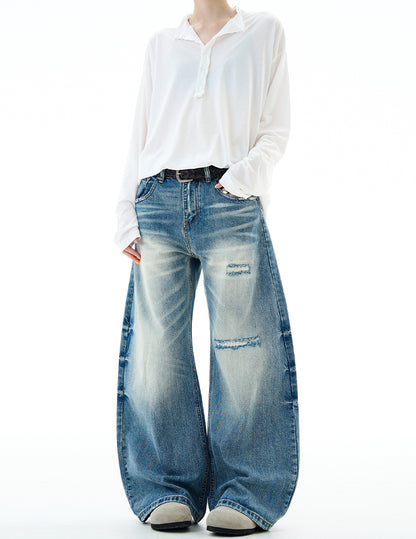 MADWITCH UNISEX INS STYLE DISTRESSED DENIM JEANS #G6867