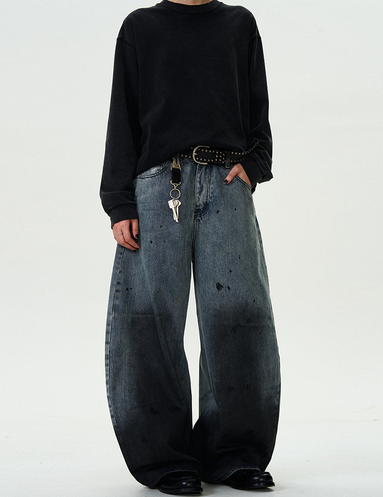 MADWITCH LOOSE FIT WIDE LEG DENIM PANTS #CK5375