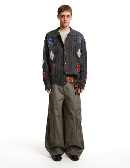MADWITCH ARGYLE TWIST SWEATER #AW25306