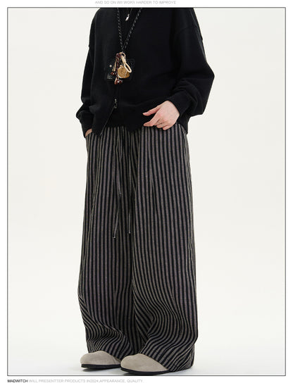 MADWITCH STRIPED DRAPEY CASUAL PANTS #DCC817