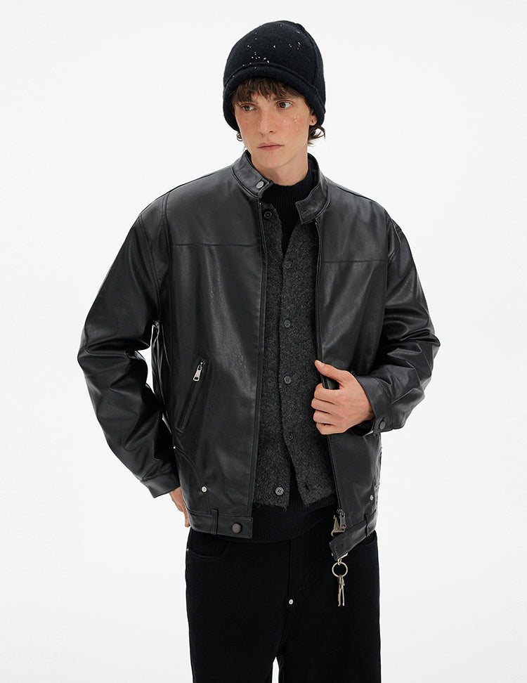 MADWITCH MINIMAL PU DOWN JACKET #YR002