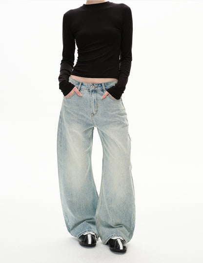 MADWITCH WASHED SLUNG JEANS #GPC9698