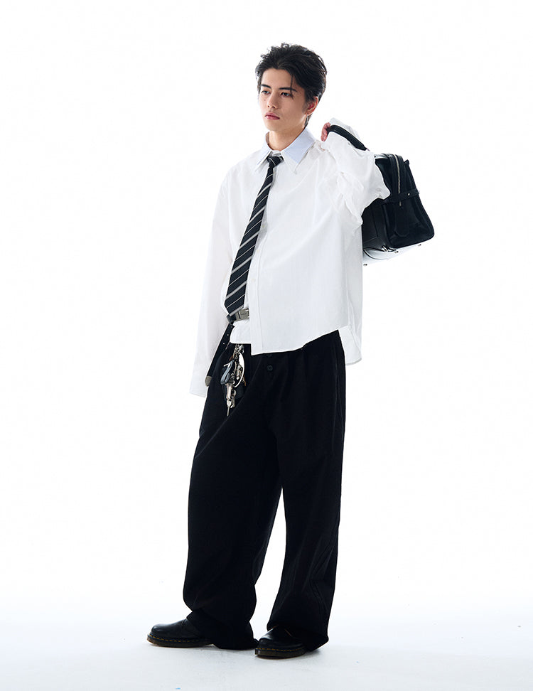 MADWITCH LOOSE SOLID COLOR SHIRT #RC140