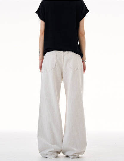MADWITCH LINEN BLEND WHITE JEANS #CK9657