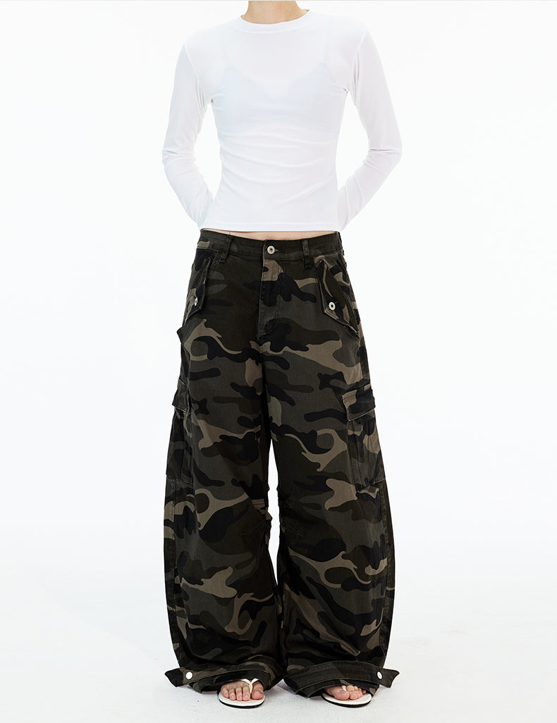 MADWITCH CAMOUFLAGE WASH WORK PANTS #Z053