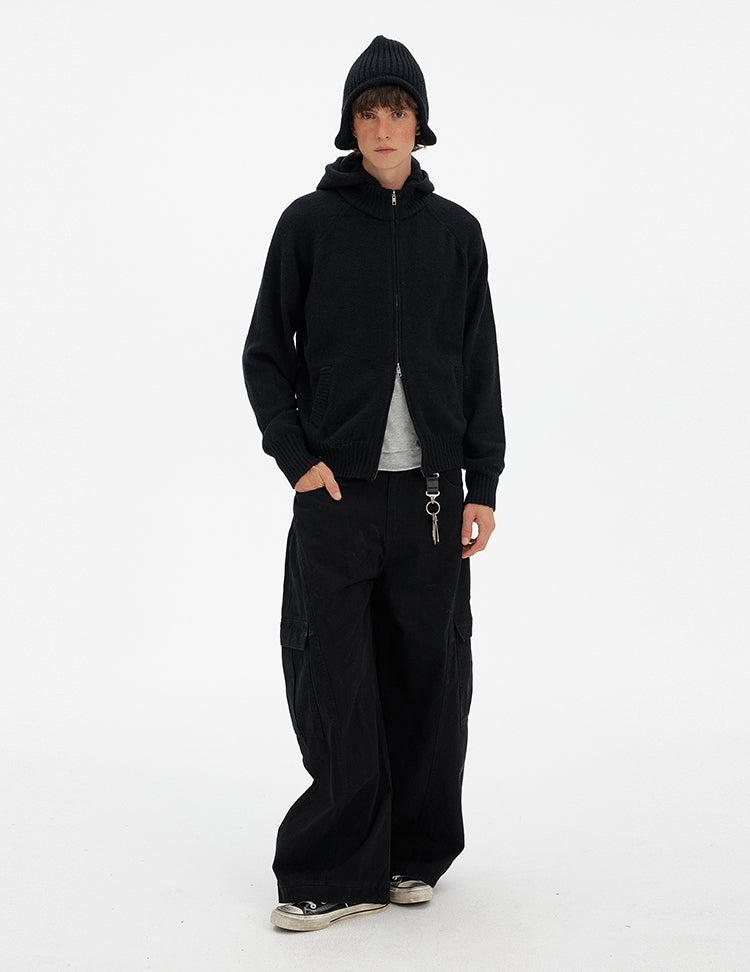 MADWITCH RETRO HOODED KNIT CARDIGAN #MY017
