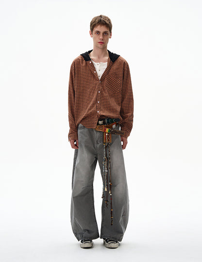 MADWITCH UNISEX COMMUTER HOODED SHIRT #CR602