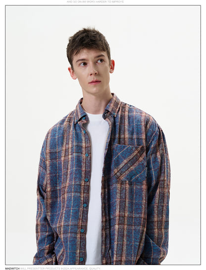 MADWITCH CASUAL PLAID SHIRT #NR4653