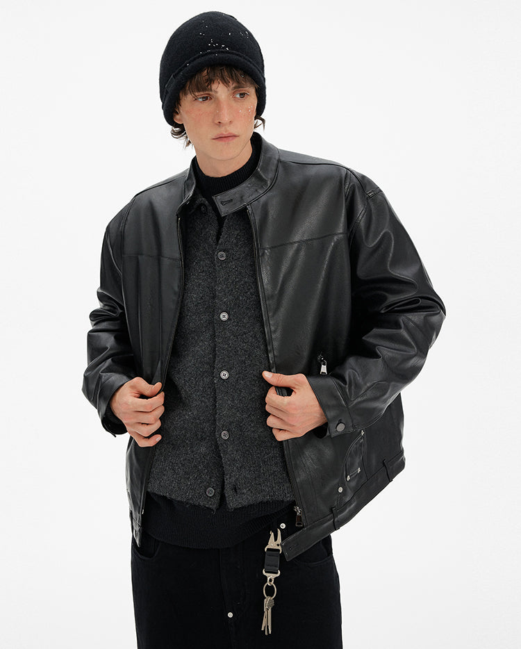 MADWITCH MINIMAL PU DOWN JACKET #YR002