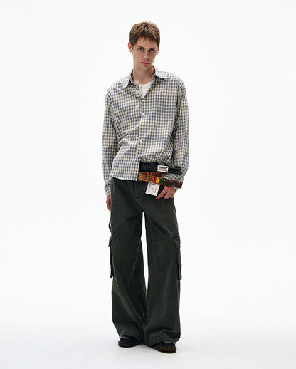 MADWITCH CHECKERED LONG SLEEVE SHIRT #RC86