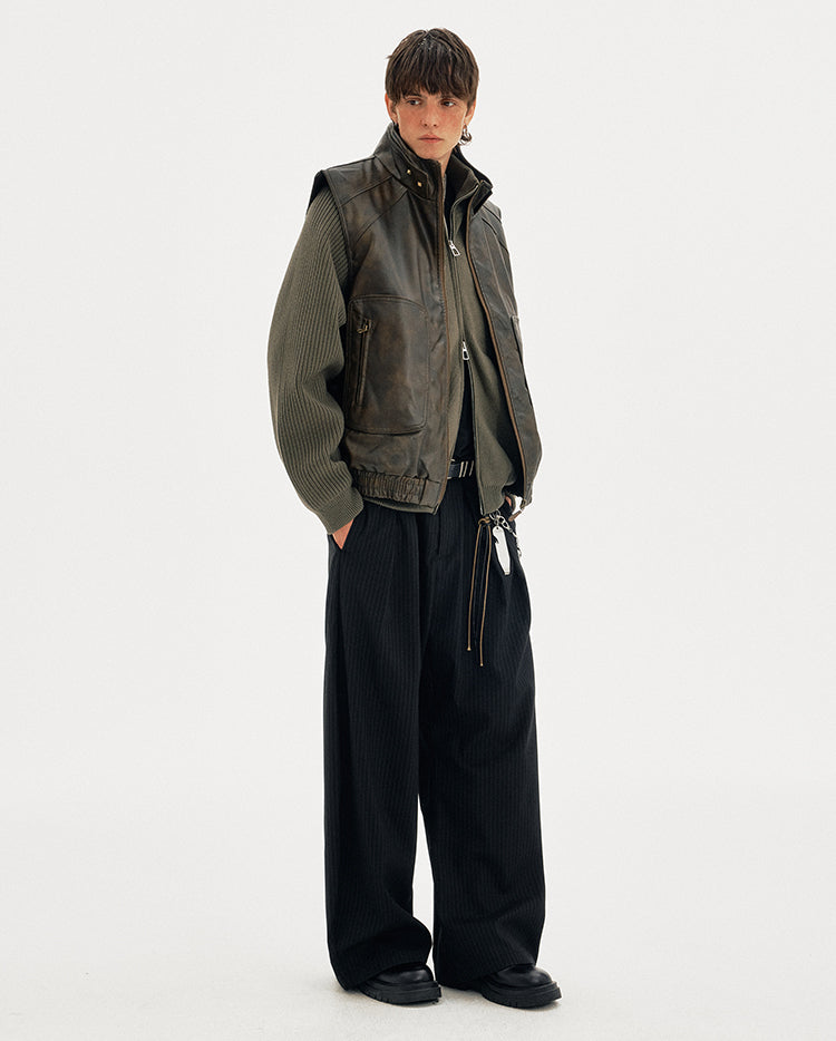 MADWITCH DECON LEATHER VEST #MJ04