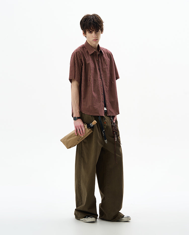 MADWITCH VINTAGE CHECKERED SHIRT #CW1201
