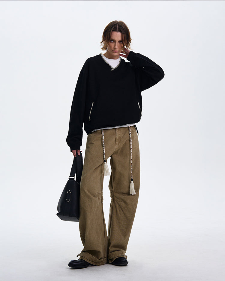 MADWITCH V-NECK CASUAL LONG SLEEVE #0207