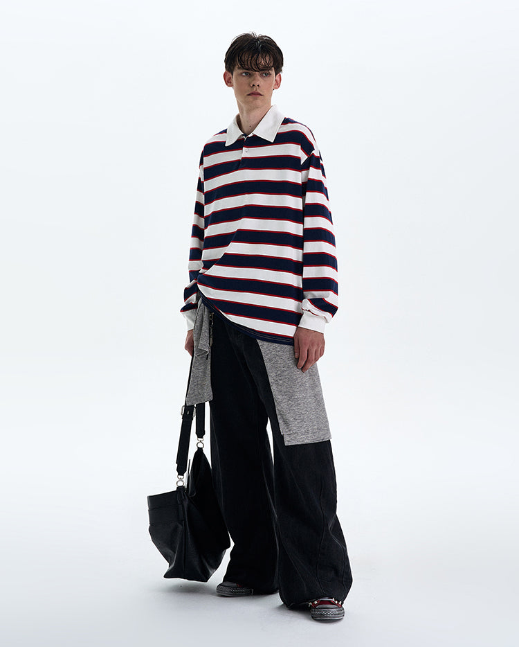 MADWITCH COLORBLOCK STRIPED LONG SLEEVE TEE #T56