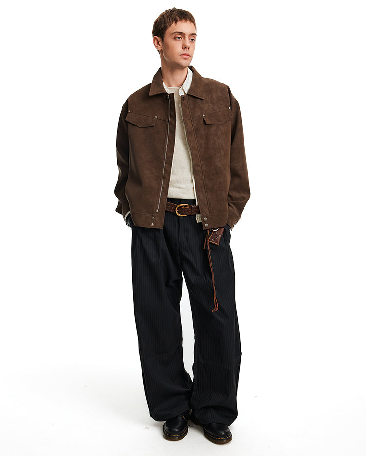 MADWITCH BARN SUEDE JACKET #C346Q25