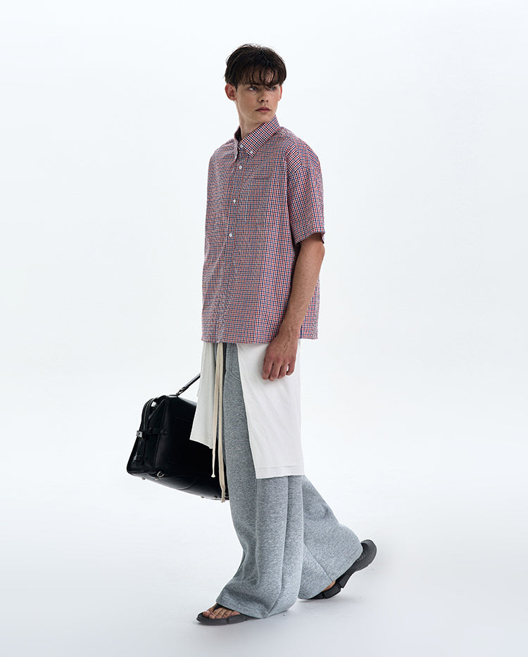 MADWITCH CHECKERED SHORT SLEEVE SHIRT #CR217