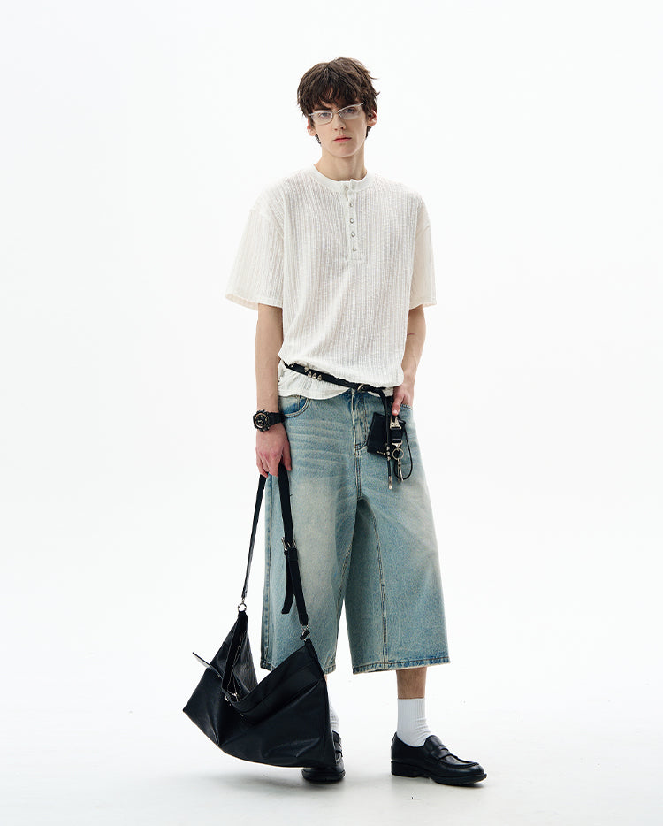 MADWITCH VINTAGE KNIT TEE #G1360