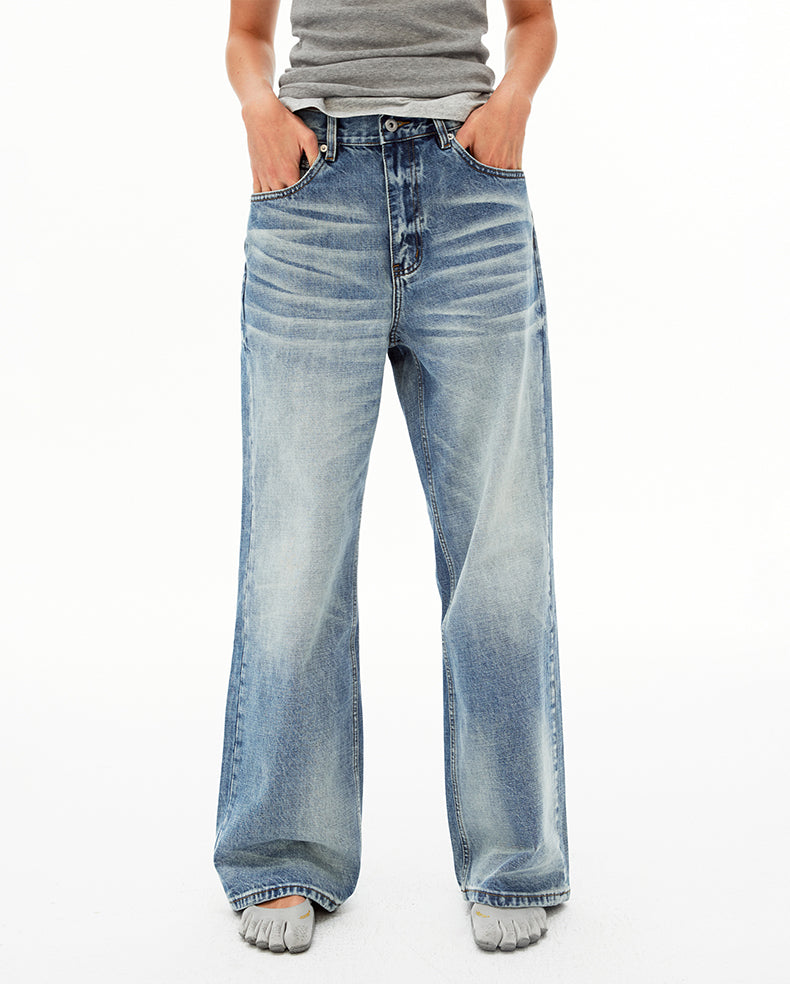 MADWIT WASHED STRAIGHT JEANS #GP9791