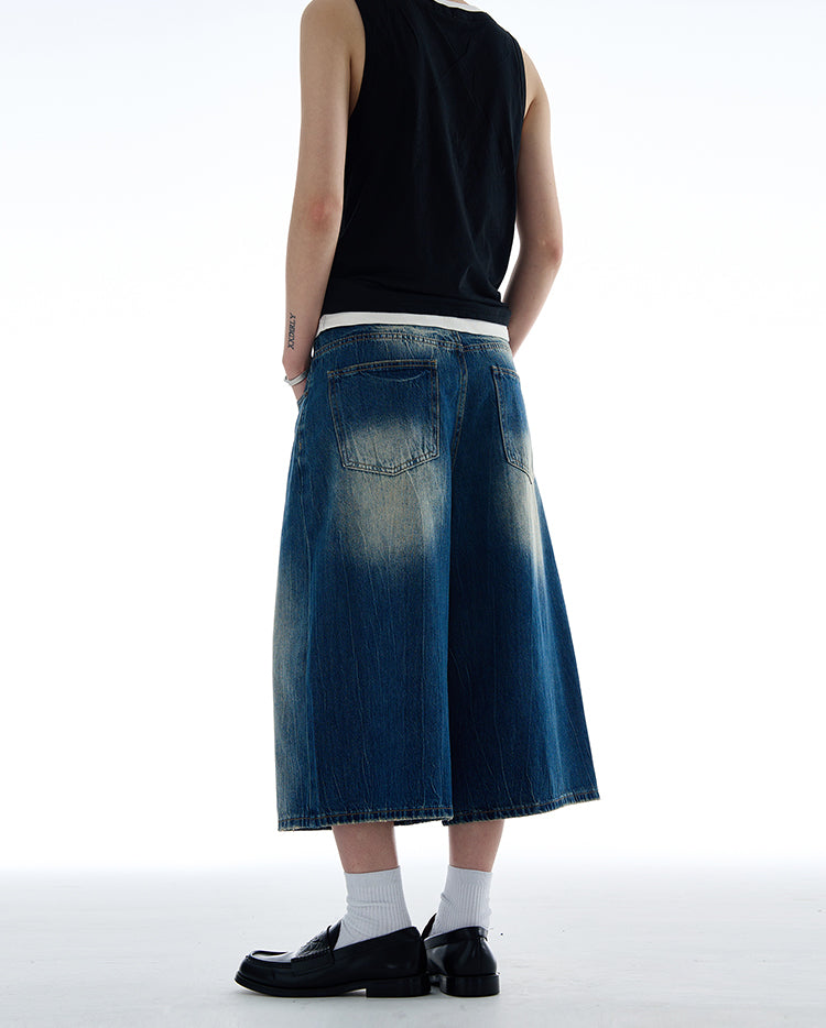 MADWITCH WASHED CROPPED DENIM JEANS #WHOA103