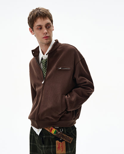 MADWITCH UNISEX MINIMALIST STAND COLLAR JACKET #AB1080