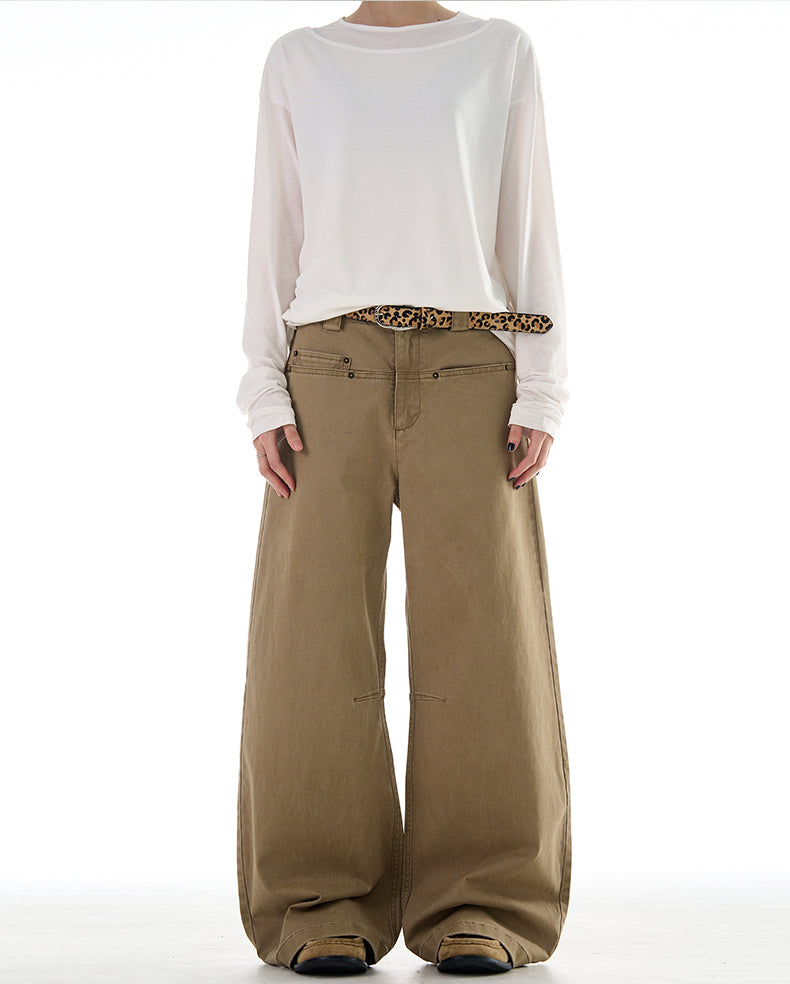 MADWITCH 3D WIDE LEG CASUAL PANTS #A603