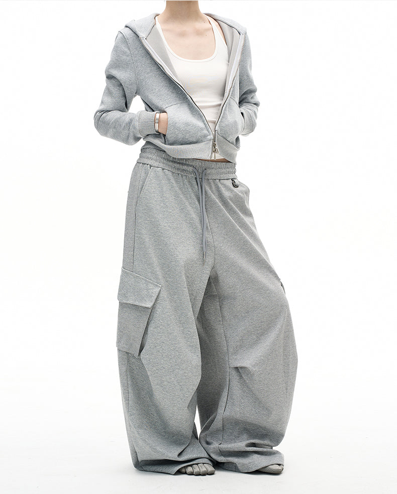MADWITCH MULTI-POCKET WIDE SWEATPANTS #C930