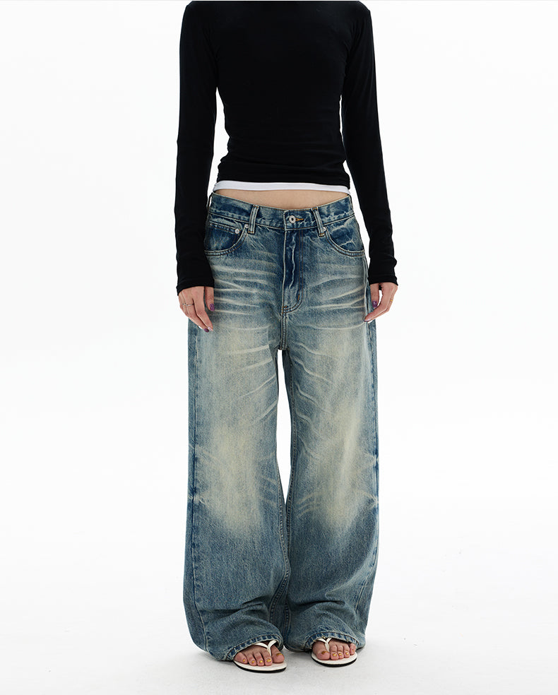 MADWITCH VINTAGE WASHED STRAIGHT JEANS #GP9768