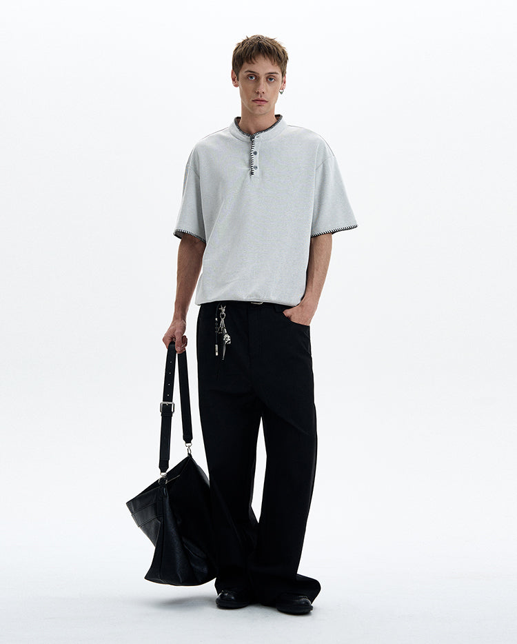 MADWITCH HENLEY NECK TEE #C1699X25