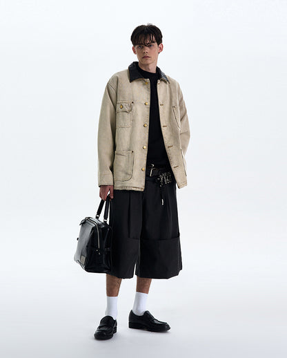 MADWITCH BARN STYLE TURN-DOWN COLLAR JACKET #CW1136
