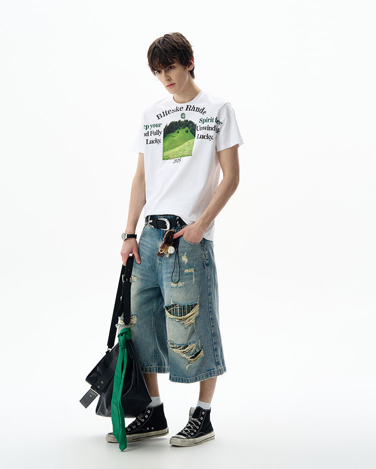 MADWITCH BOXY CROPPED TEE #L893