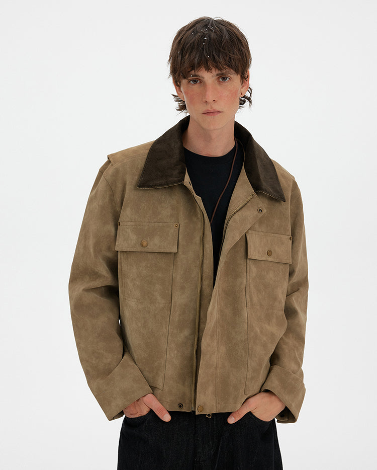 MADWITCH DECONSTRUCTED SUEDE CORDUROY JACKET #Y25203