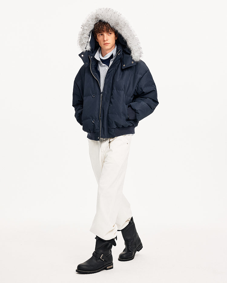 MADWITCH HOODED MINIMALIST DOWN JACKET #630321