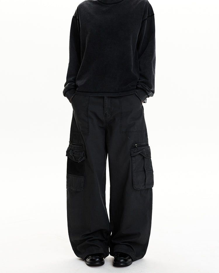 MADWIT WASHED MULTI-POCKET WORK PANTS #CK6923