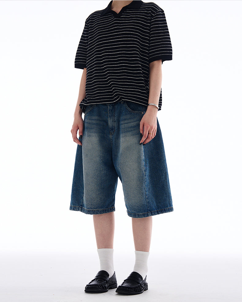 MADWITCH EXTRA BAGGY CROPPED JEANS #L811