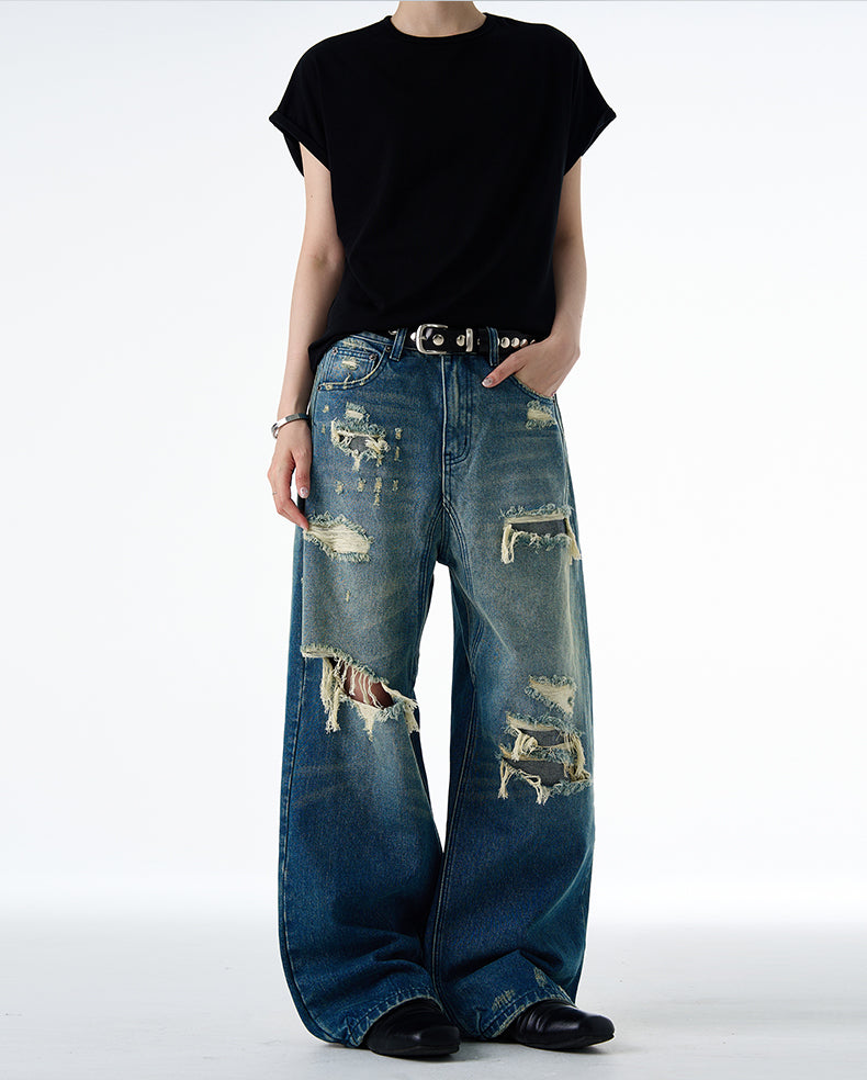 MADWITCH RIPPED DENIM PANTS #DR9691
