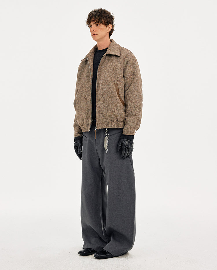 MADWITCH NOTCHED COLLAR QUILTED OVERCOAT #OY2557