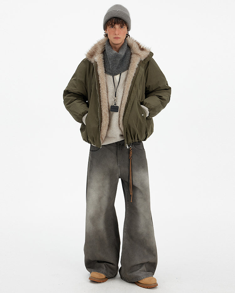 MADWITCH VINTAGE CARGO FUR PARKA #MF8618