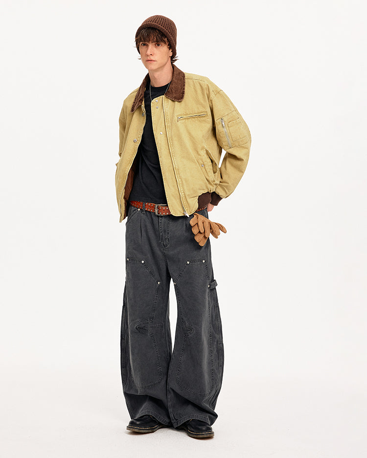 MADWITCH COLORBLOCK WORKWEAR BOMBER JACKET #CW1329