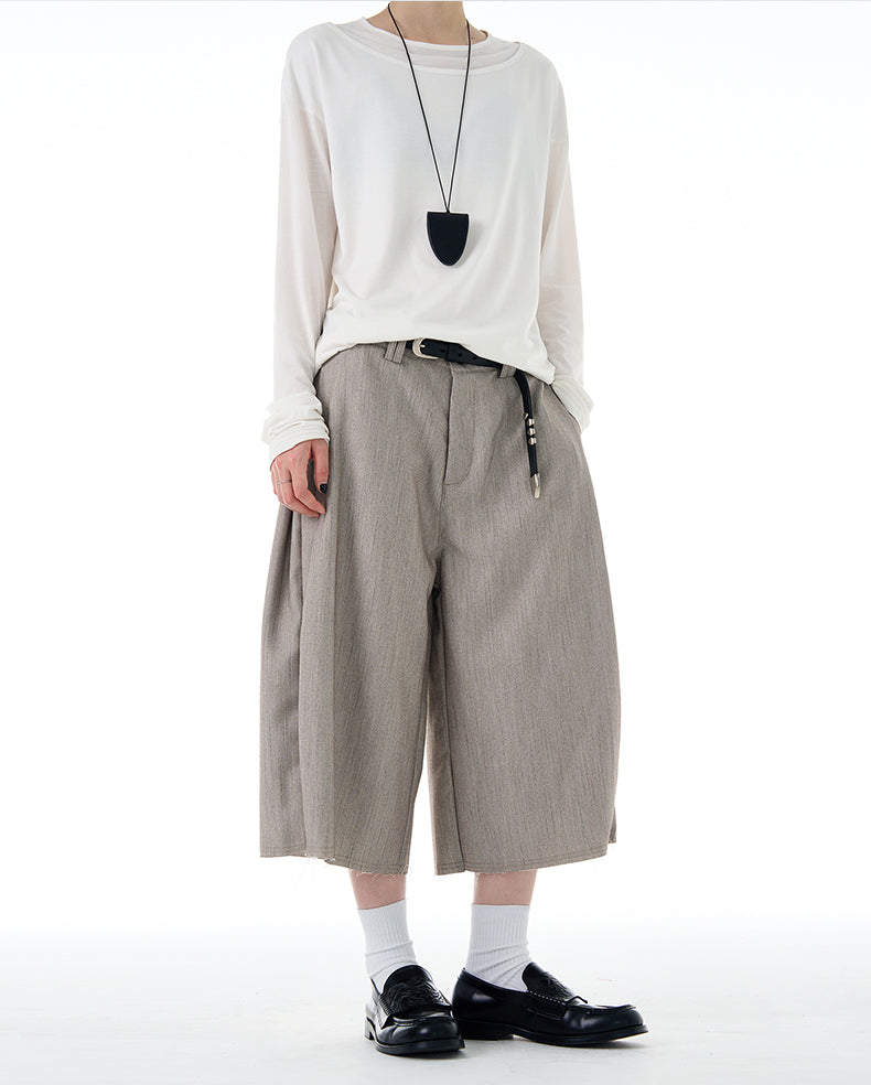 MADWITCH RAW HEM MINIMAL TROUSERS #CK257D