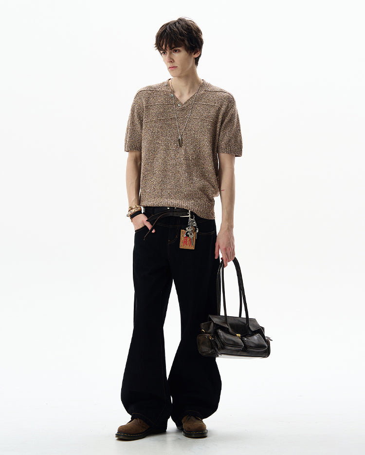 MADWITCH ELEGANT V-NECK TEE #YF897