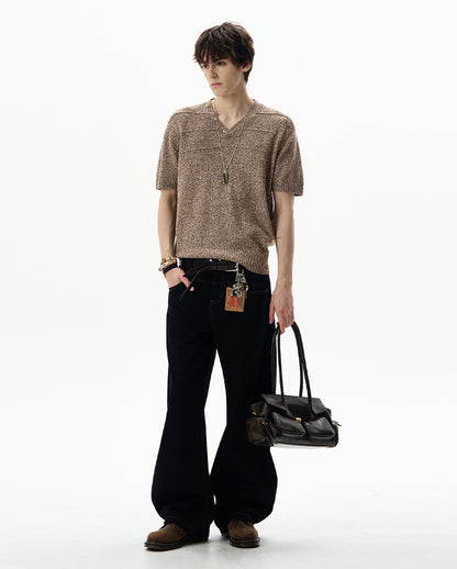 MADWITCH ELEGANT V-NECK TEE #YF897