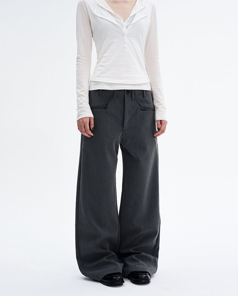 MADWITCH DRAPE STRAIGHT TROUSERS #GPC6895