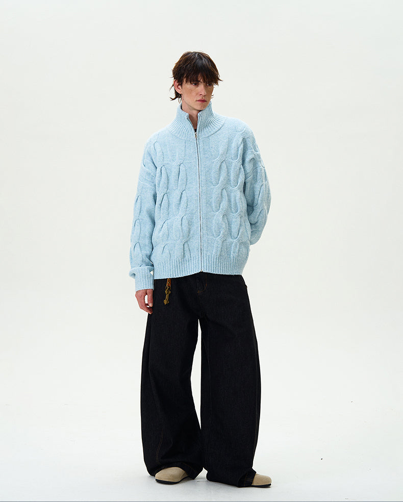 MADWITCH HALF-TURTLENECK CARDIGAN SWEATER #MY008