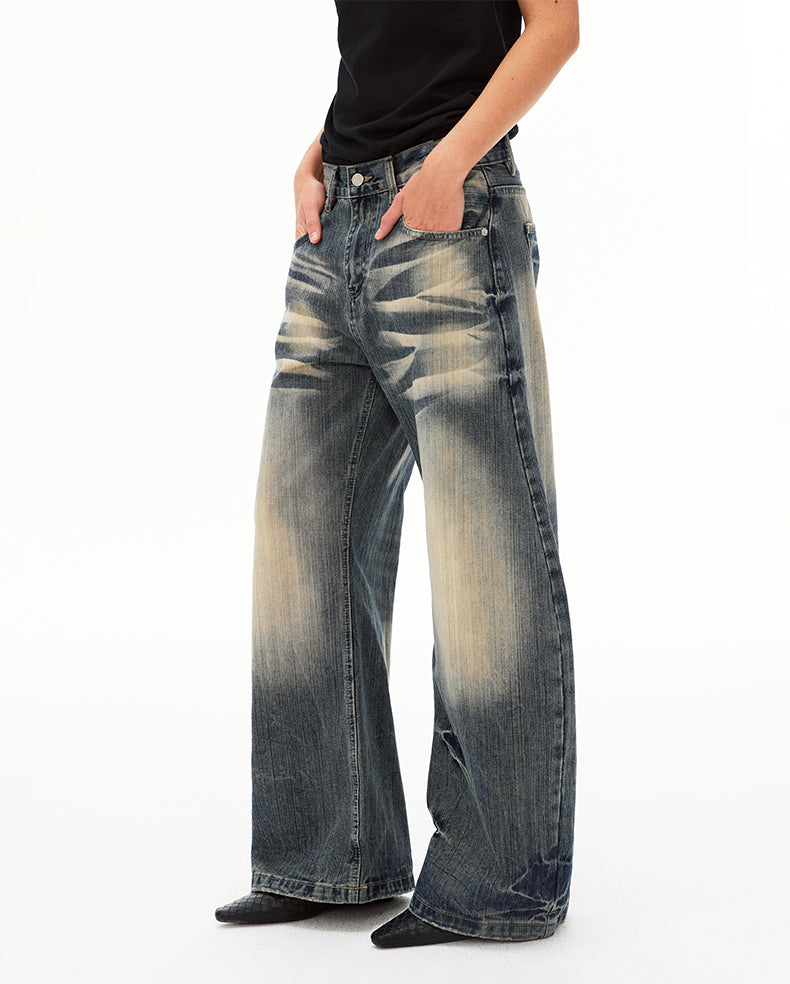 MADWIT VINTAGE WHISKER JEANS #G6898