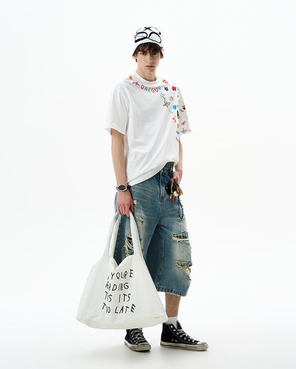 MADWITCH GRAFFITI PRINT TEE #C828