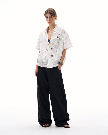 MADWITCH GIRLY STRIPED BLOUSE #TP231