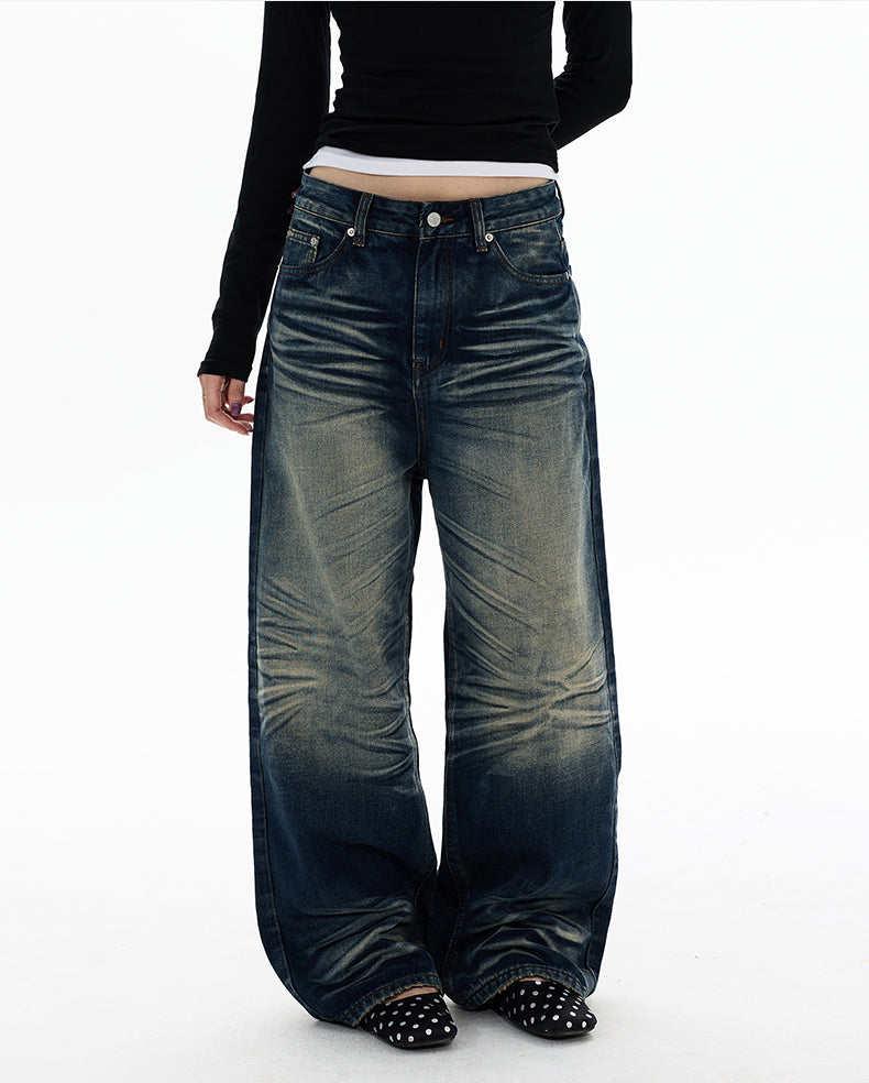 MADWITCH HEAVY WASH WIDE LEG JEANS #DR9692