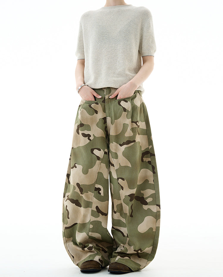 MADWITCH VINTAGE CAMO CARGO PANTS #CK6859