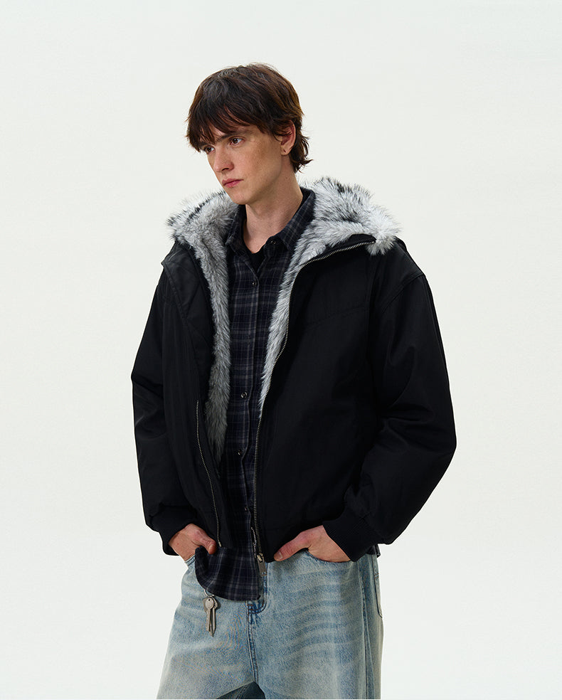 MADWITCH FAUX FUR PARKA COAT #990219